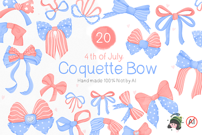 Coquette 4th of July Png, Coquette Bow 4th america american bow branding coquette bow design graphic design illustration logo