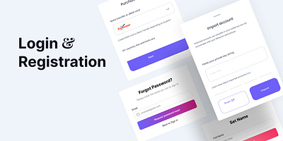 Login and Registration UI app graphic design login registration ui ux