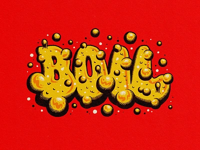 Boiled Piss boil bubble comic crumb element elemental lettering retro shading type typography vintage water zap