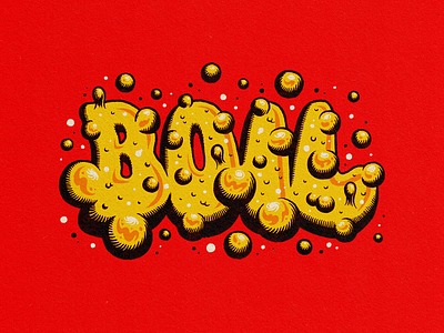 Boiled Piss boil bubble comic crumb element elemental lettering retro shading type typography vintage water zap