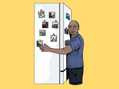 Printed photos can go anywhere adobe illustrator artwork emotion fridge graphic colors graphic design illustration instagram life love people photos pop art print roy lichtenstein vector