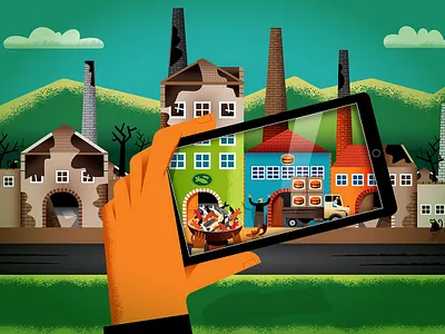 Fábricas / Factories illustration vector