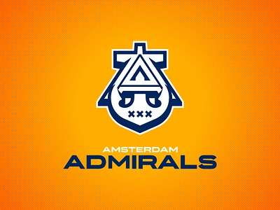 Amsterdam Admirals admirals american football amsterdam anchor branding design football logo