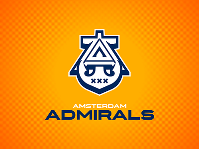 Amsterdam Admirals admirals american football amsterdam anchor branding design football logo