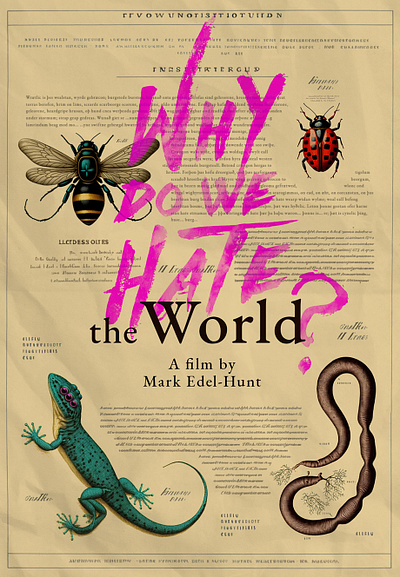 Why do we Hate the World? Film artwork ai artwork conceptual film artwork key art midjourney typography