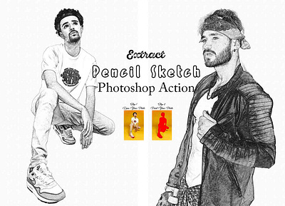 Extract Pencil Sketch Photoshop Action style