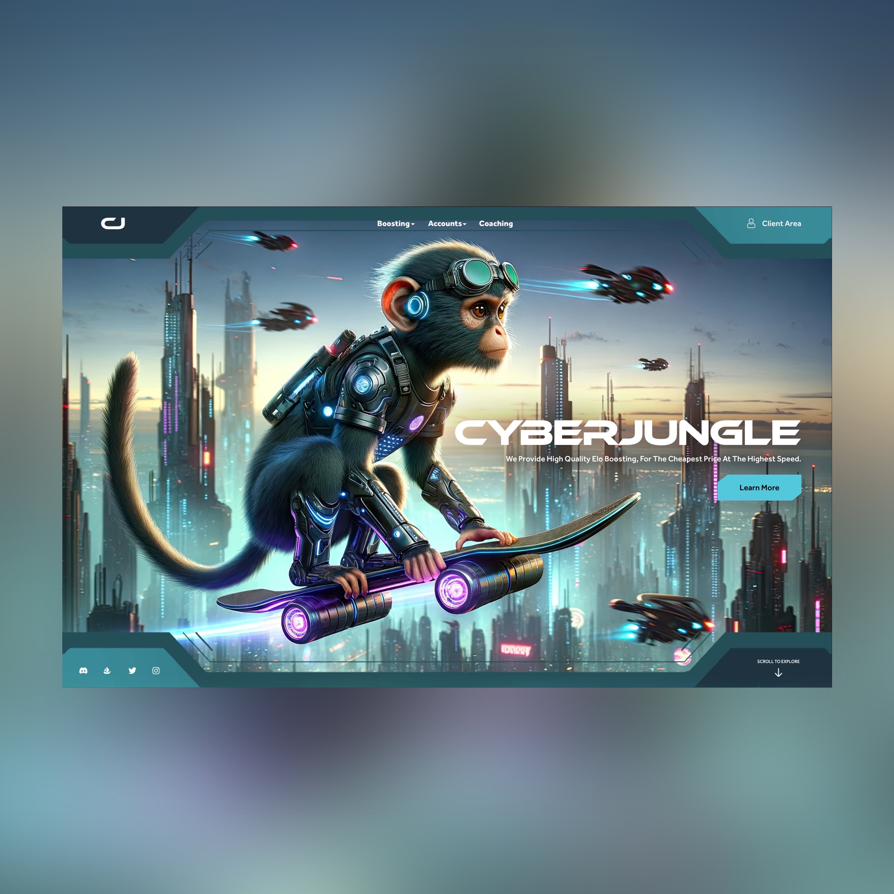 Cyberjungle Web Ui Landing Page Design branding cyber design gaming graphic design illustration jungle nft photography ui ui design ux ux design web design