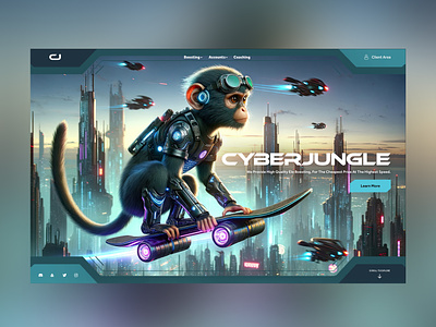 Cyberjungle Web Ui Landing Page Design branding cyber design gaming graphic design illustration jungle nft photography ui ui design ux ux design web design