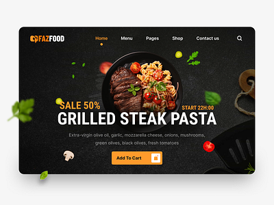 Food Website Design design graphic design ui user experience user interface web layout website