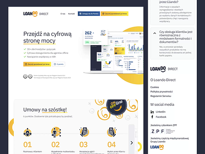 ⬛🟨 Loando Direct: Financial Agents Network Landing Page branding design finance fintech ui web