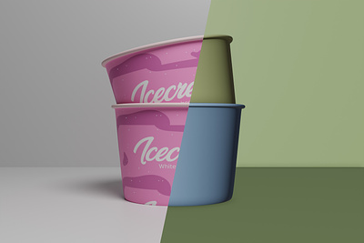 3D Ice Cream Tub Design 3d design 3d product design 3d product designer 3d product making 3d product rendering icecream tubs design product design