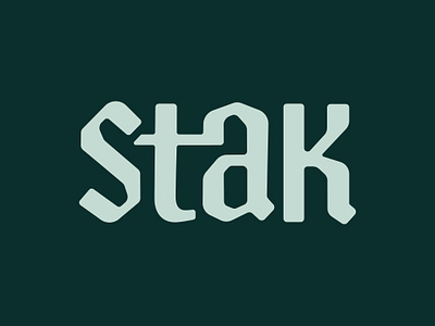 STAK Wordmark blackletter custom typography lockup logo stack stak type wordmark