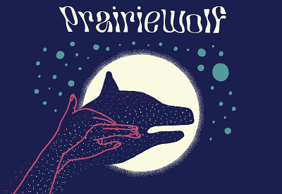 Prairiewolf band tshirt cosmic denver illustration prairiewolf shirt design sign language vector