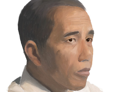 Jokowi Illustration art digital drawing illustration indonesia jokowi semirealis sketch