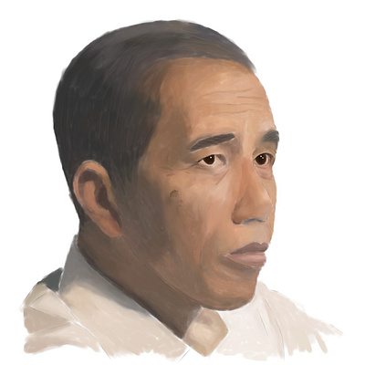 Jokowi Illustration art digital drawing illustration indonesia jokowi semirealis sketch