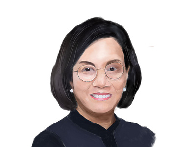 Sri Mulyani Illustration art digital drawing illustration indonesia semirealis sketch srimulyani