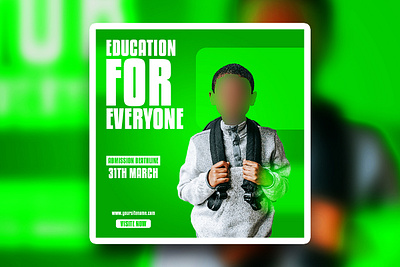 Premium Educational Advertisement PSD Template admission canada collage education psd school social trend usa