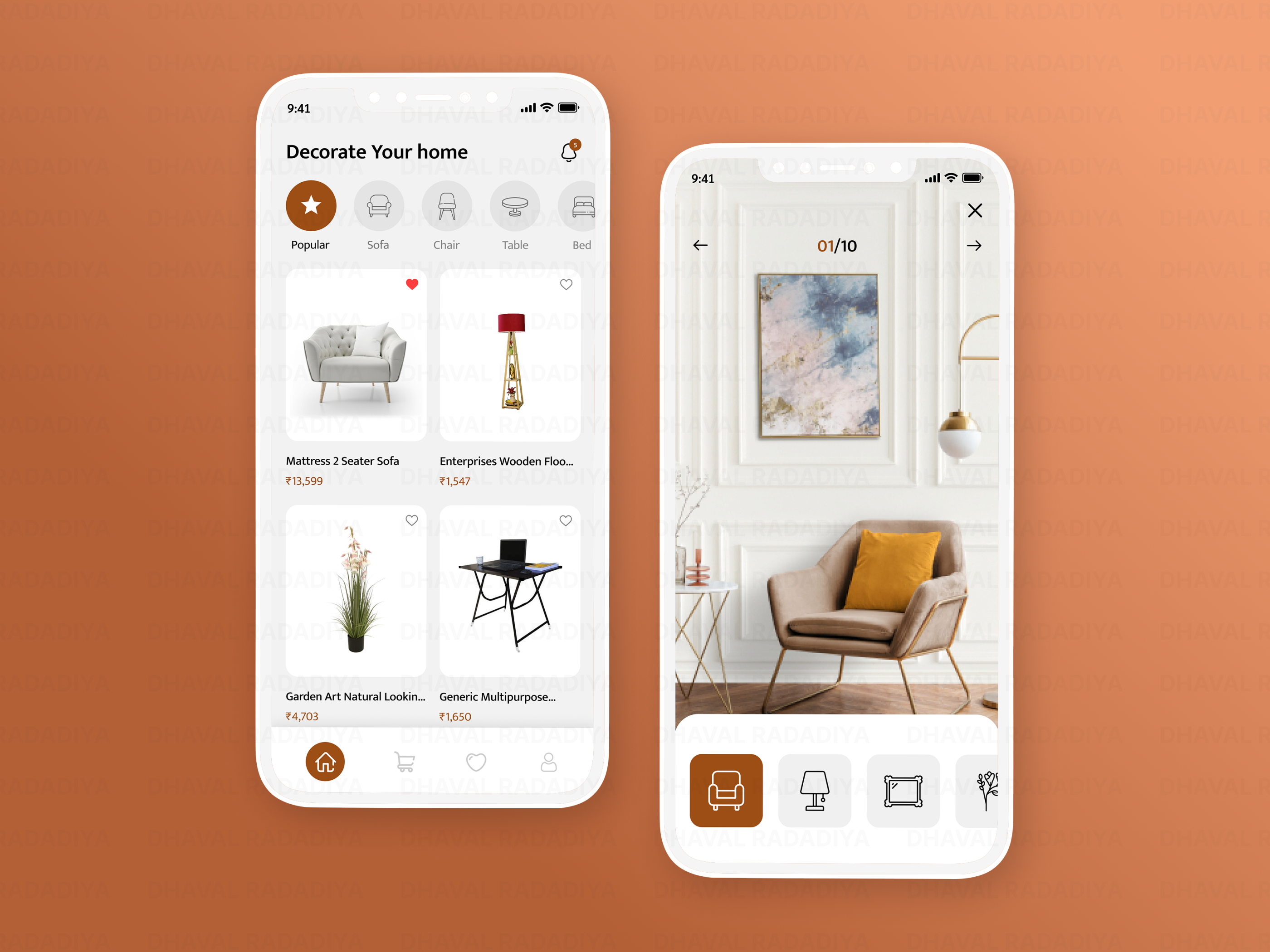 Example of Mobile App UI UX Design (10 Screens)
