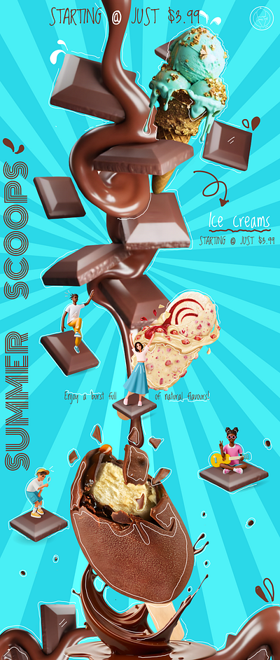 Creamy Treats - Poster Design! branding design figma graphic design illustration vector