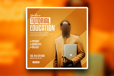 Premium Educational Advertisement PSD Template collage education educational media online school shot trend
