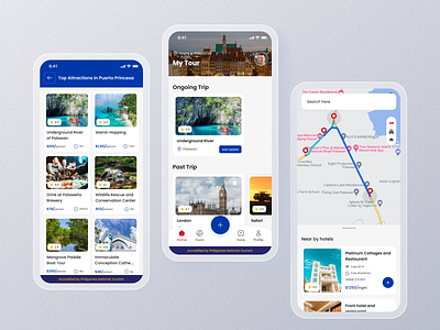 TourGuide - Travel Planning App Design adventure airbnb app design clean destination guide mobile app mobile app design travel travel plan traveling trip uiux