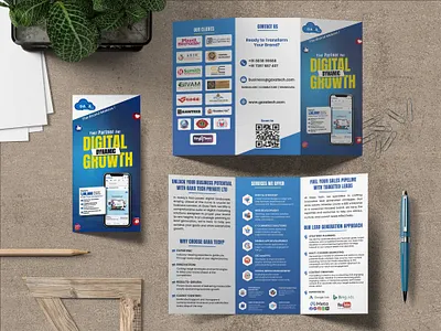 Threefold Flyer Design 3d branding graphic design logo motion graphics ui