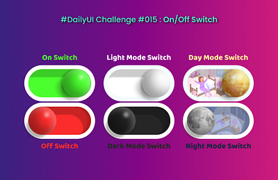 #DailyUI Challenge #015 : On/Off Switch app branding creativity design graphic design illustration logo typography ui ux vector