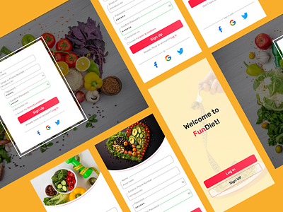 Diet App app design figma u ui ux