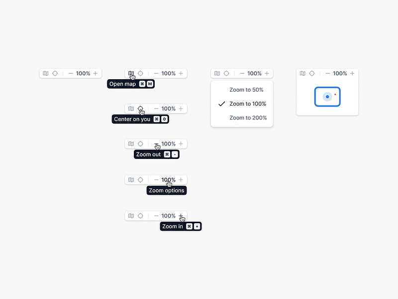 Minimap for Virtual Office clean layout meeting minimap product design shortcuts spatial audio spatial software ui userinterface ux virtual meeting virtual office