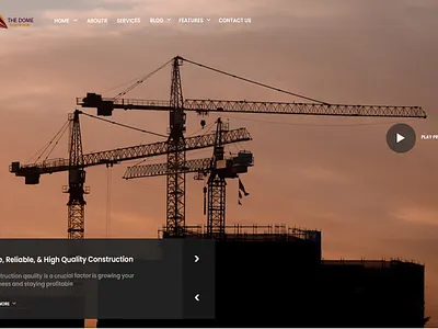 THE DOME Construction & Consalting Website Design branding graphic design ui