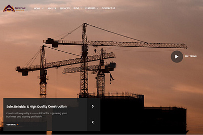 THE DOME Construction & Consalting Website Design branding graphic design ui