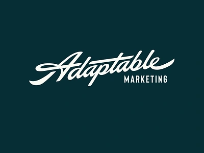 Adaptable Marketing agency authentic branding brushlettering calligraphy classy custom design flow identity lettering logo logomaker marketing premium script sophisticated type unique wordmark