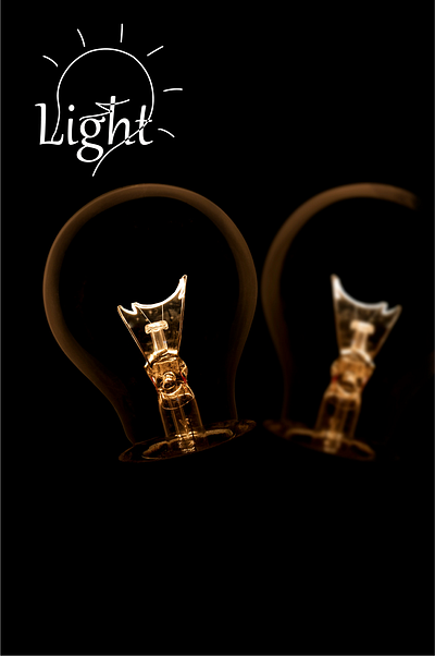 Light branding graphic design logo