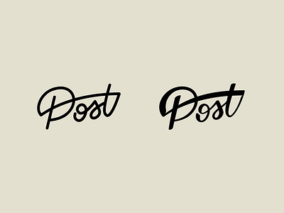 Post: Script Wordmark branding connection hand lettering identity logo monoline post script variable width wordmark