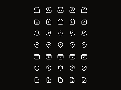 Icon Variants 🛡️ icon icon pack icon set iconography icons minimal saas ui