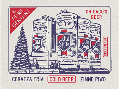 Old Style 6-Pack 6 pack beer chicago chicago handshake cold beer dive bar old style old style beer vintage
