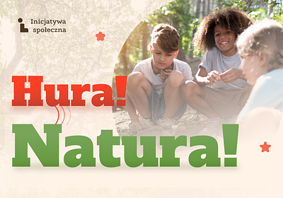 Hura! Natura! - poster promoting outdoor workshop for kids ad children design kids layout outdoor outdoor workshop poster poster design typography ui