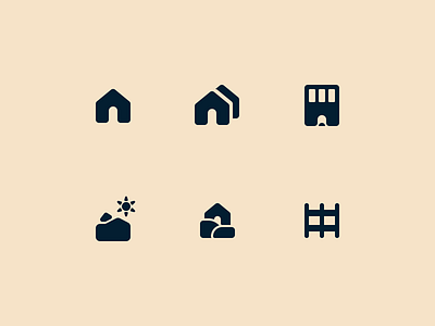 Real Estate Icons filled icons house icons icon pack iconography icons real estate rounded corner icons