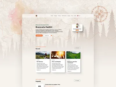 Mountaineering Club "Brezovača" - Creative Website design adventure expedition exploring forest hiking illustration map mountain mountaineering nature navigation outdoors trails web website wordpress