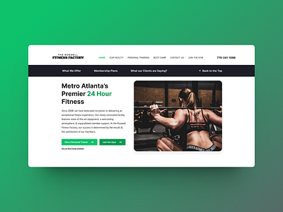 Fitness Factory Hero Screen Redesign figma graphic design ui ux design web design