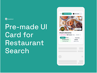 UI Card for Restaurant Browsing doordash figma food delivery foodpanda mobile app restaurant ui ui design uiux ux ux design