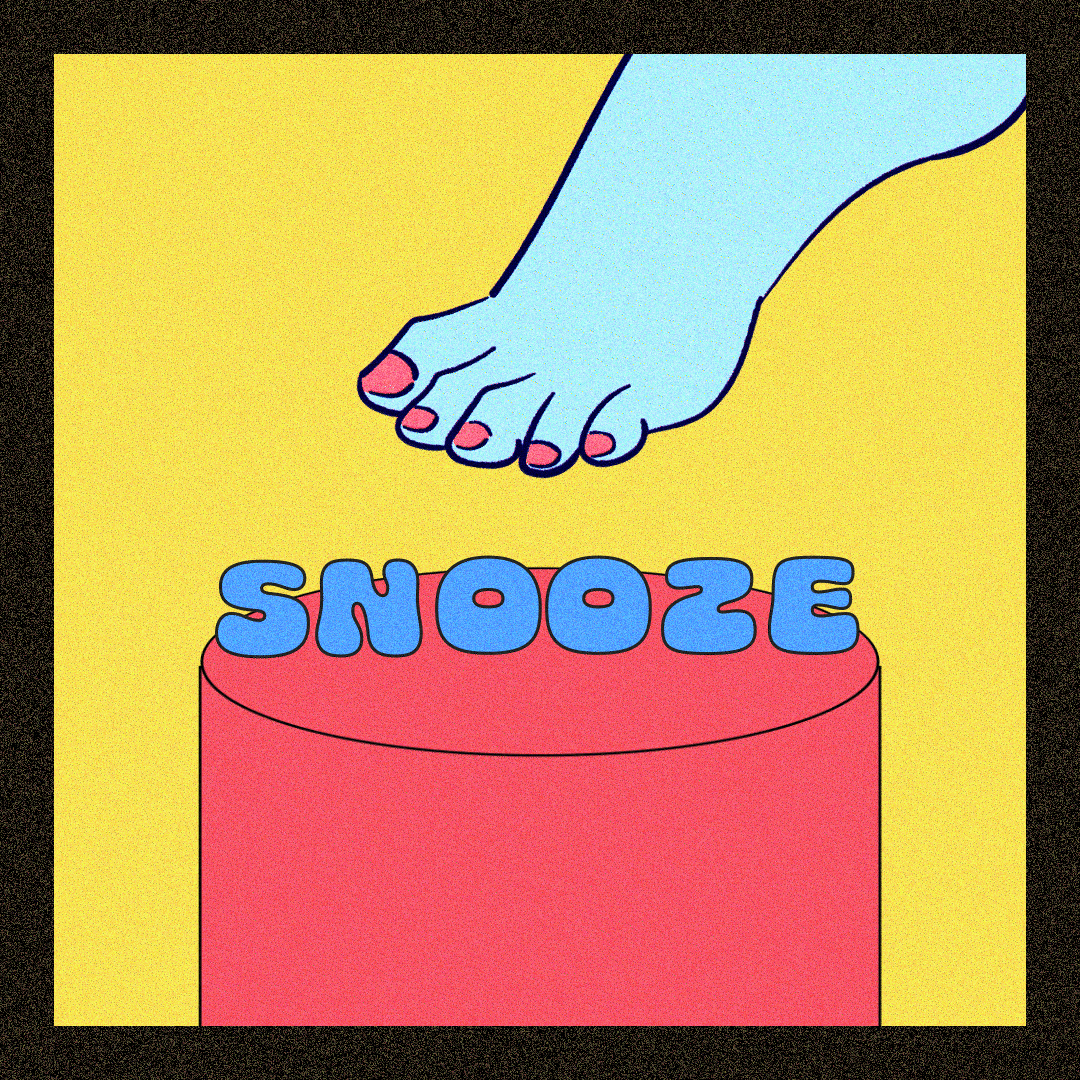 snooze plzzzz 2d alarm animation design feet illustration motion graphics snooze