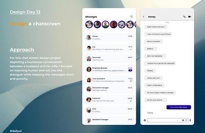 Design day 13- Design a Chatscreen 3d animation branding graphic design logo motion graphics ui