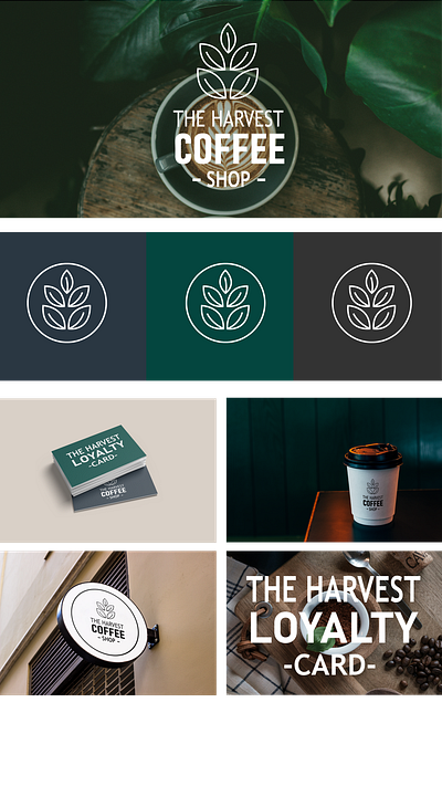 Logo and identity for a coffee shop branding graphic design logo ui