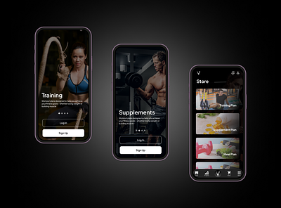 Fitness App app design application design figma fitness fitness landing page graphic design landing page mobile app ui ux