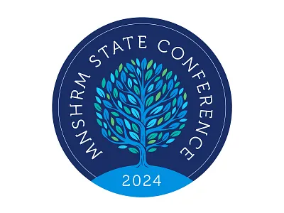 MNSHRM State Conference Logo badge branding conference logo tree vector