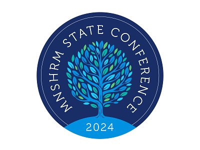 MNSHRM State Conference Logo badge branding conference logo tree vector