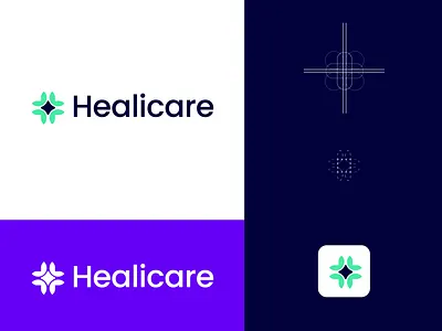 HealiCare 🌿 branding dribbble graphic design healicare healthandwellness logodesign medical logo