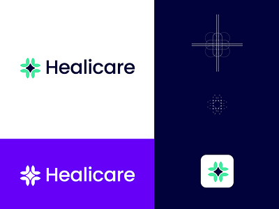 HealiCare 🌿 branding dribbble graphic design healicare healthandwellness logodesign medical logo
