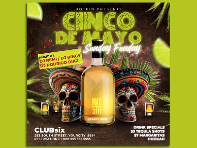 Cinco de Mayo Flyer Template flyer design mexican party